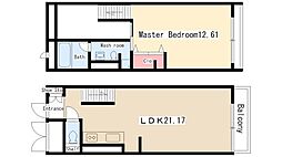 RESIDIA東桜2 1LDKの間取図画像