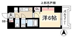 プレサンス高畑ルミア 1Kの間取図画像