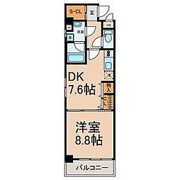 Enchante泉 1DKの間取図画像