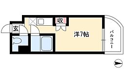 ファミール旭 1Kの間取図画像