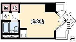 栄マンションS棟 ワンルームの間取図画像