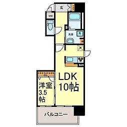グランシャリオ栄 1LDKの間取図画像