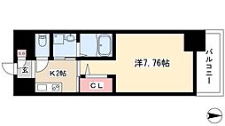 ArtizA東別院 1Kの間取図画像