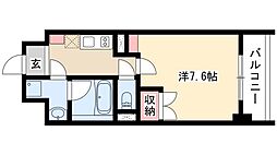 アマーレ葵 1Kの間取図画像