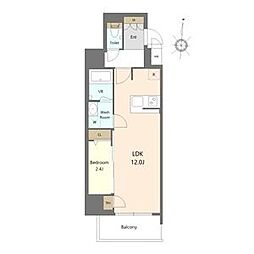S-RESIDENCE高岳bresa(ブレサ) 1LDKの間取図画像