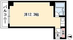 栄マンションS棟 ワンルームの間取図画像