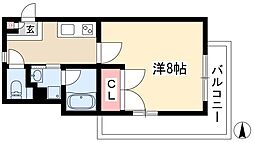 タウンライフ内山 1Kの間取図画像