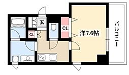 REGAROKANAYAMASta. ワンルームの間取図画像