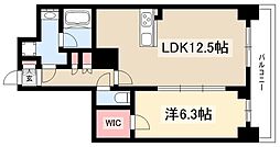 アデグランツ上前津 1LDKの間取図画像