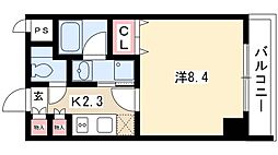 グランルージュ栄2 1Kの間取図画像