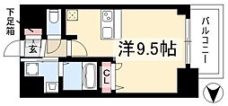 プレサンス上前津リラシス 1Kの間取図画像