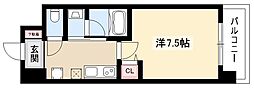 CITYSPIRE名古屋本陣 1Kの間取図画像