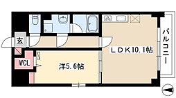 リベルティア 1LDKの間取図画像
