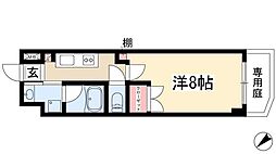 シテイライフ覚王山北 1Kの間取図画像