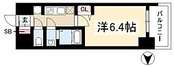 プレサンス新栄アーバンフロー 1Kの間取図画像