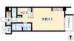 グラヴィス鶴舞 ワンルームの間取図画像