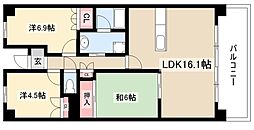 パークホームズ覚王山サウス 3LDKの間取図画像