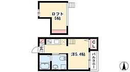 Jeunesse石場 ワンルームの間取図画像