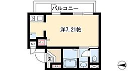 アルテミス平和 ワンルームの間取図画像