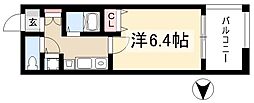 プレサンス栄メディパーク 1Kの間取図画像