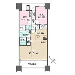 ザ・パークハウス名古屋 2LDKの間取図画像