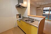 カウンタータイプのキッチンは2口コンロも設置可能