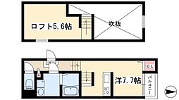 カーサフェリーチェW 1Kの間取図画像