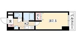 プロビデンス栄 1Kの間取図画像