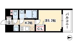 プレサンス金山コネクト 1Kの間取図画像