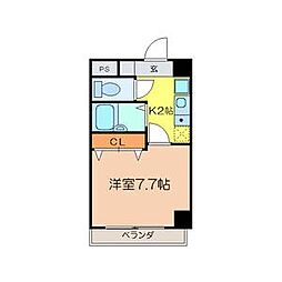 FS.城西 1Kの間取図画像