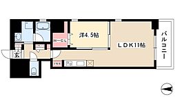 KCLASSYIZUMI 1LDKの間取図画像