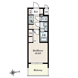 S-RESIDENCE上飯田North 1Kの間取図画像