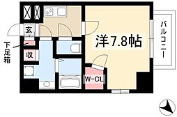 エスリード名古屋東別院 1Kの間取図画像
