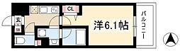 ディアレイシャス東別院 1Kの間取図画像