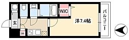 エスリード上前津エアスタ 1Kの間取図画像