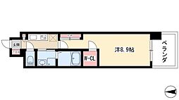 グランドソレイユ名駅 1Kの間取図画像
