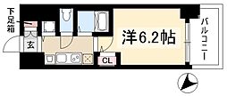 プレサンス鶴舞公園WEST 1Kの間取図画像