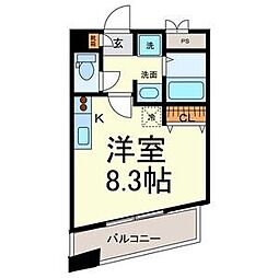 葵ビル ワンルームの間取図画像