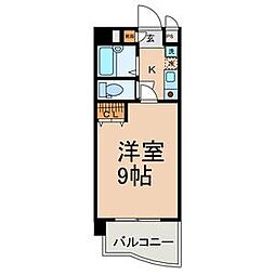 リバーサイドタカセ 1Kの間取図画像
