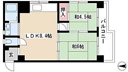 メゾン鶴舞 2LDKの間取図画像