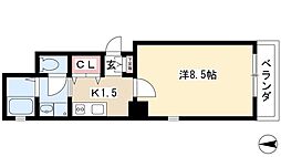 プリマベーラ 1Kの間取図画像
