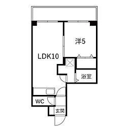 サンメゾン穂 2DKの間取図画像