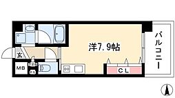 エスポアール泉 ワンルームの間取図画像