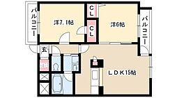 リヴェースよこい 2階/-