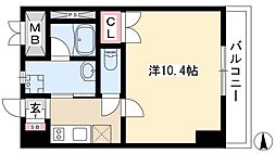 BSRESIDENCESAKAE ワンルームの間取図画像