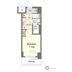 SHOKEN Residence名古屋 太閤通 1Kの間取図画像