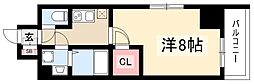 エスリード新栄グランラグジェ 1Kの間取図画像