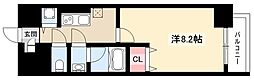 グリーンコート中島 1Kの間取図画像