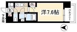 プレサンス名古屋STATIONディーヴァ 1Kの間取図画像