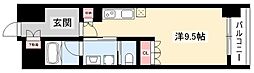 ヒヴィ・カーサ名駅西 ワンルームの間取図画像